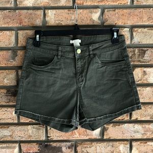 H&M Olive Green High Rise Shorts